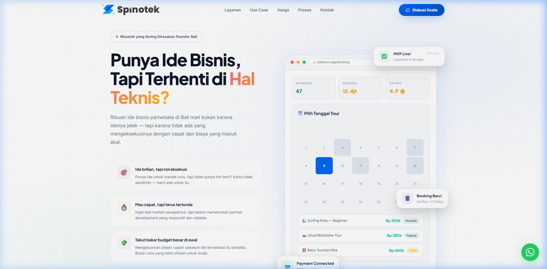 Spinotek Bali MVP Initiative