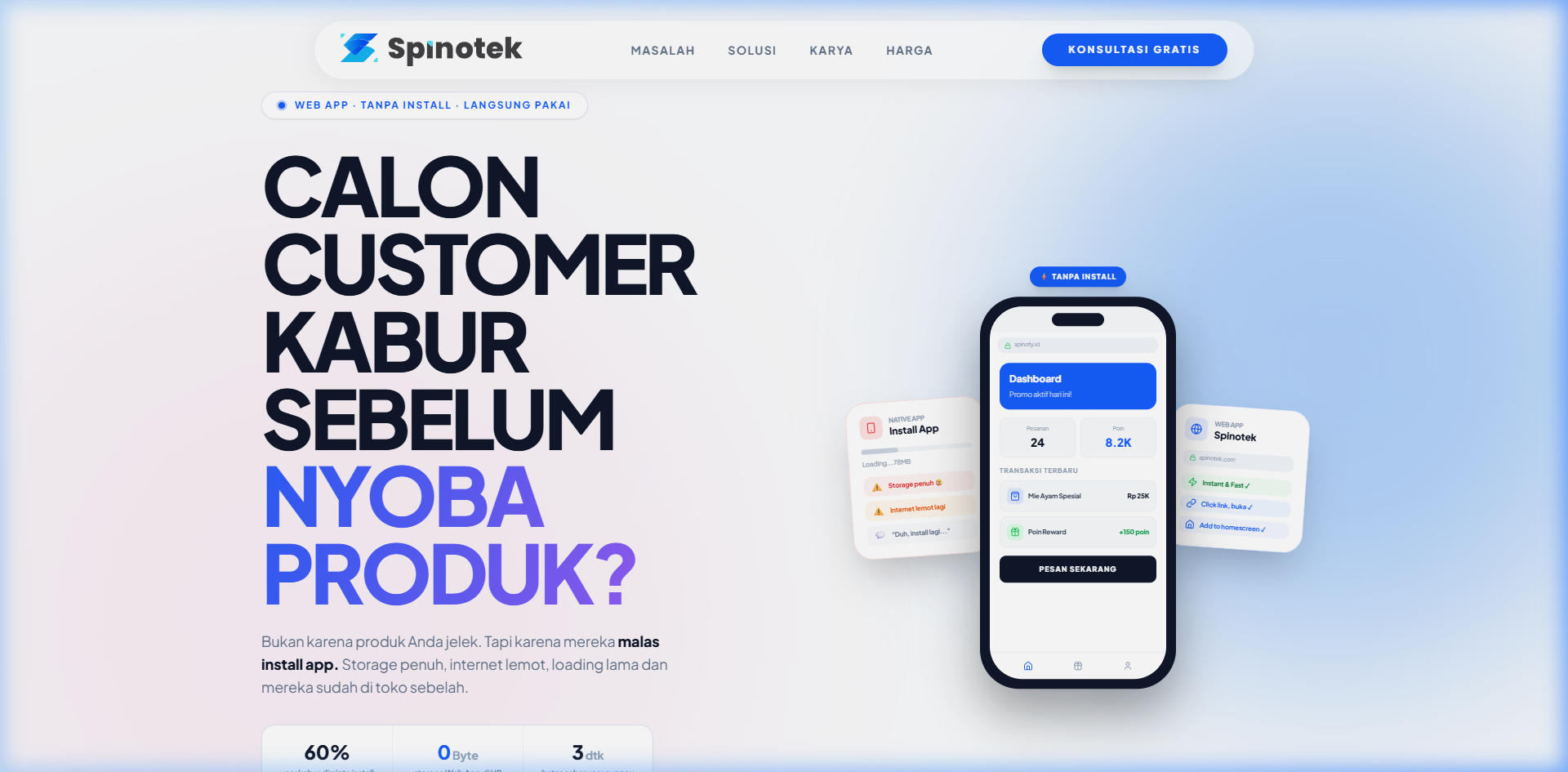 Spinotek Web App Solutions