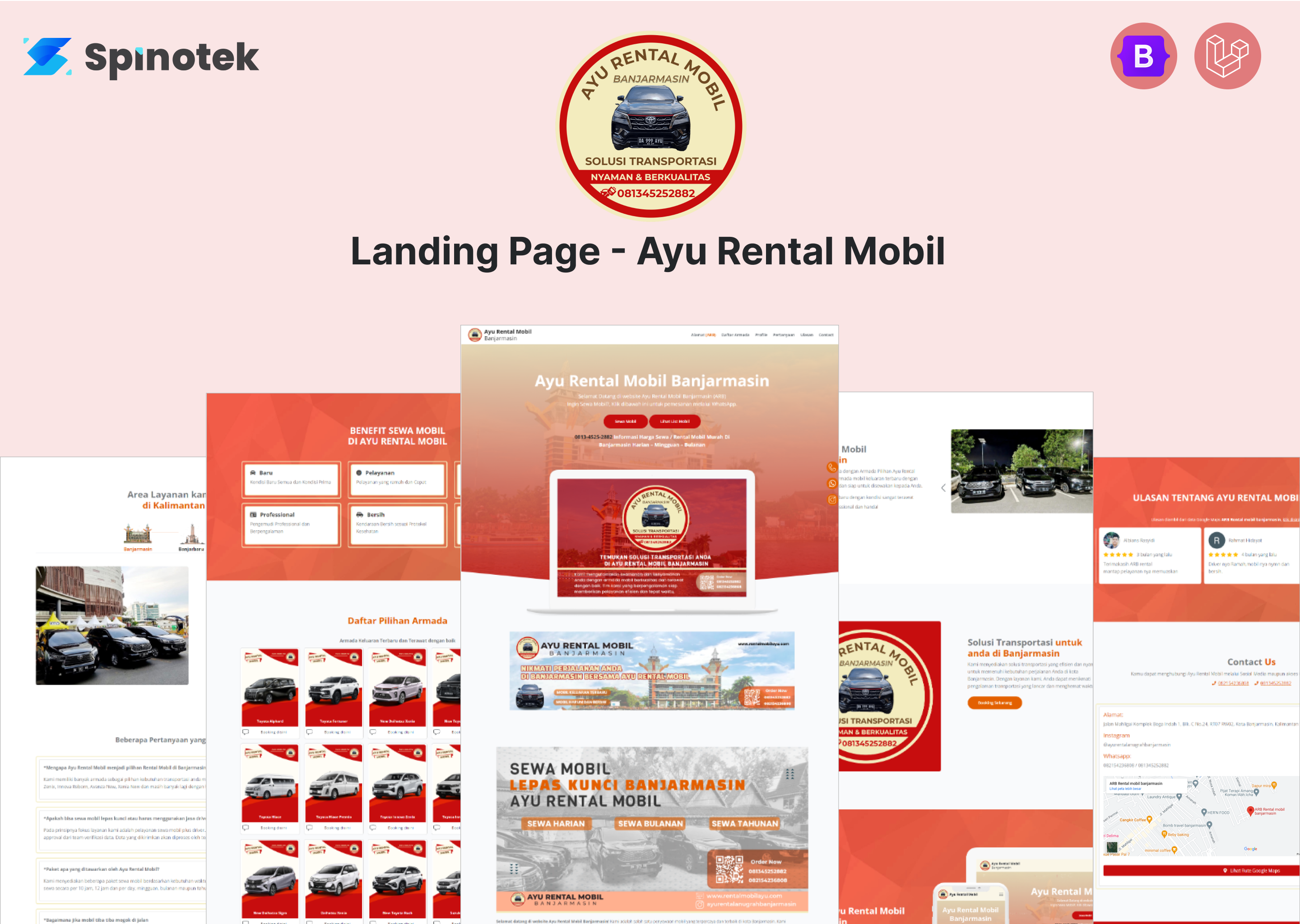 Landing Page Ayu Rental Mobil