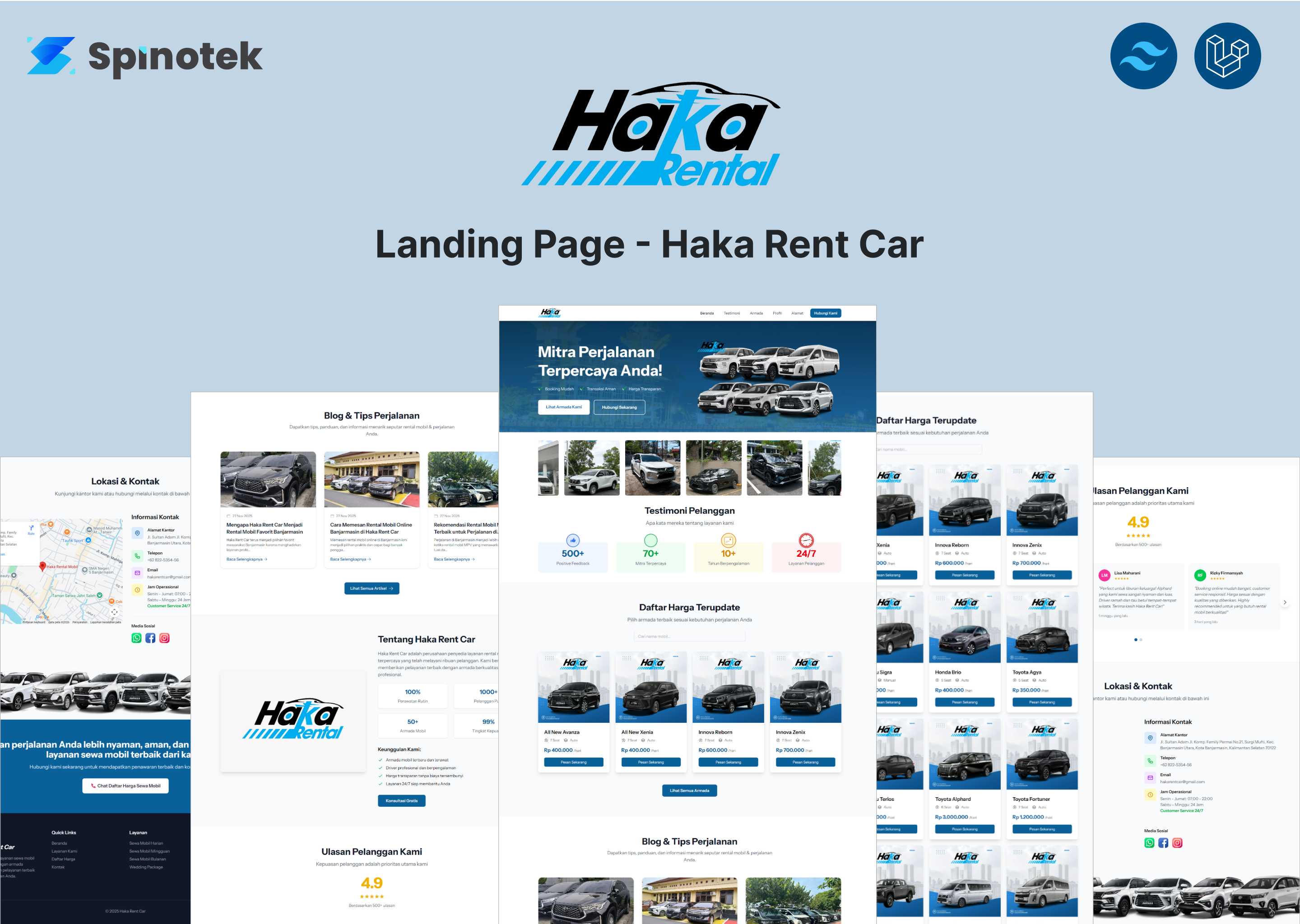 Landing Page Haka Rental Mobil
